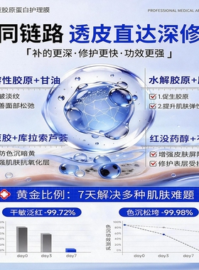 重组三型人源化胶原蛋白护理膜修护复凝胶敷料肌肤屏障受损