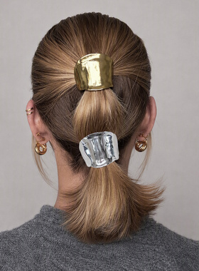 HairCuff法式金属低马尾扣插入发勾发饰高级感头绳女造型固定神器