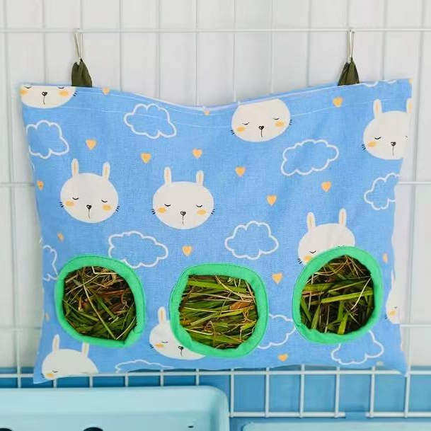 兔子荷兰猪豚鼠侏儒兔龙猫食草袋喂食袋兔兔食草盒喂草架干草袋,淘宝优惠券,粉丝福利购,淘宝优惠卷