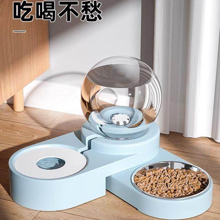 猫咪狗狗宠物食盆透明圆球饮水器自动喂水器喂食器猫狗碗泡泡双碗,淘宝优惠券,粉丝福利购,淘宝优惠卷