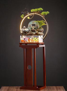 落地流水生财喷泉室内客厅阳台花园庭院鱼池别墅造景景观家居摆件