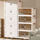 Folding storage cabinet storage cabinet plastic chest of cabinet bedroom simple modern cabinet balcony bay window multi-layer cabinet