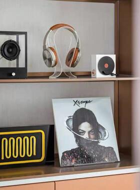 现代简约样板间音乐主题软装饰品摆件复古仿真黑胶唱片道具装饰