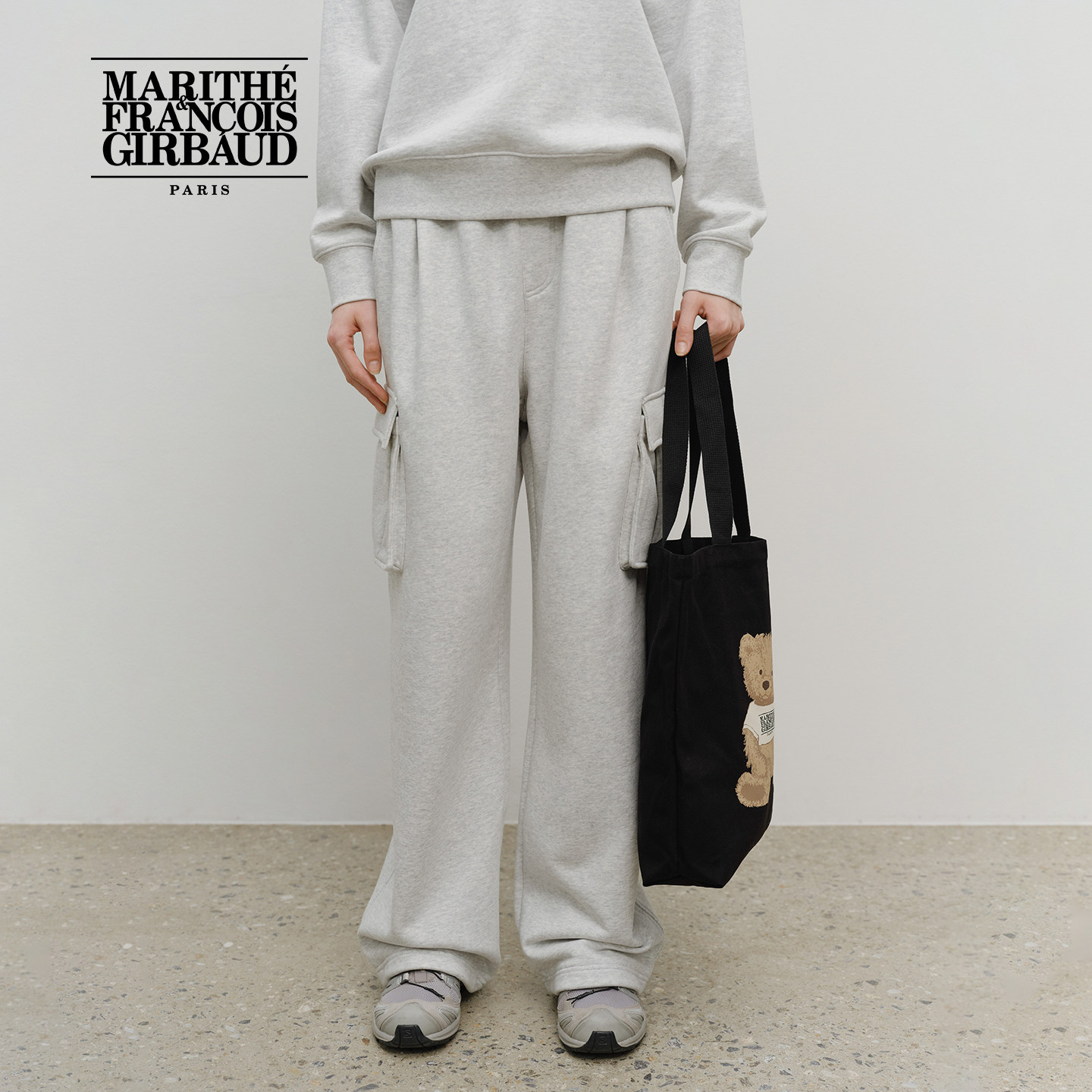 MARITHE涂鸦熊印花环保袋 男女情侣大容量单肩包2025年秋冬韩系,淘宝优惠券,粉丝福利购,淘宝优惠卷