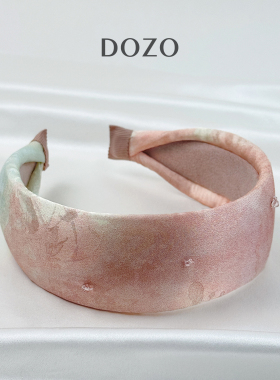 DOZO真丝水晶宽边发箍女2026新款