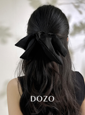 DOZO真丝方巾发圈女高级感气质大肠圈简约百搭马尾皮筋不伤发发饰
