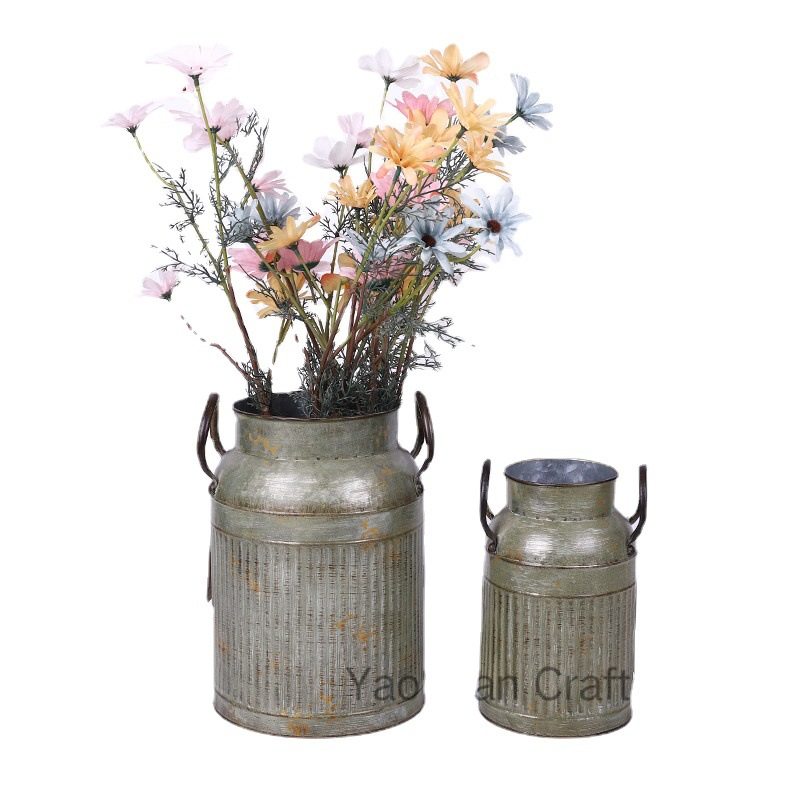 厂家直供田园复古迷你双耳小奶壶鲜花布置花壶办公室家具装饰花桶,淘宝优惠券,粉丝福利购,淘宝优惠卷