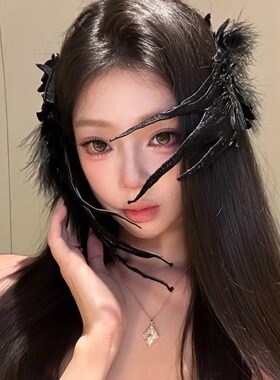 黑天鹅翅膀发夹万圣节cos拍照