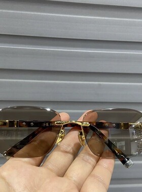 天然冰糖色水晶石眼镜高档东海水晶石头镜纯天然石头镜清凉润目