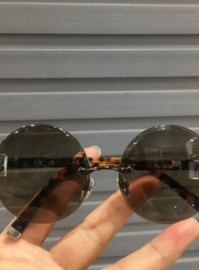 天然冰糖老料水晶石眼镜石头镜圆款东海原石打磨清凉养目高清