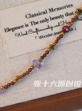 张十六原创设计紫玫瑰项链