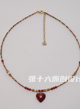 张十六原创设计小红心项链