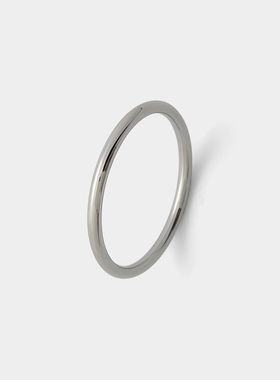 M.W18K素圈戒指男女情侣对戒简约