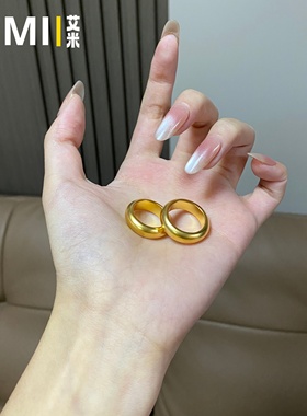 古法磨砂面素圈泥鳅背闭口戒指