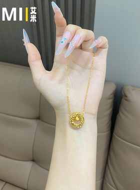 碎冰冰猫眼圆环轻奢吊坠