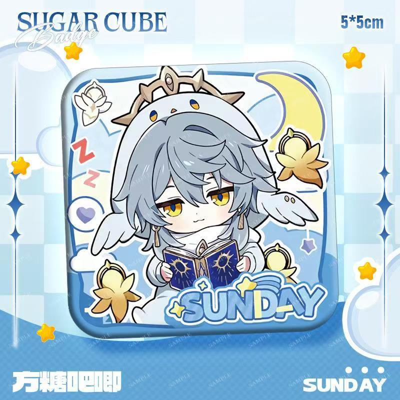 崩坏星穹铁道男生宿舍系列方糖吧唧刃丹恒景云星期日周边方形徽章 - 图1