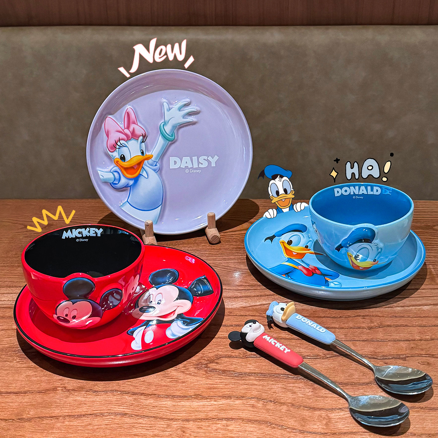 正版迪士尼陶瓷碗盘餐具情侣儿童学生家用宿舍一人食饭碗碗碟餐盘,淘宝优惠券,粉丝福利购,淘宝优惠卷