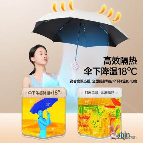 遮阳伞黑胶防晒防紫外线女迷你小巧折叠便携胶囊太阳伞男晴雨两用 - 图1