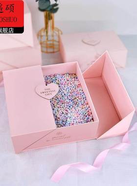 情人节礼盒空盒粉色礼盒空盒生日礼物盒空盒子情人节礼品盒化妆品
