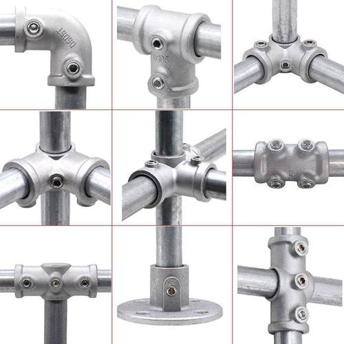 20/25/32mm镀锌管连接件晾衣架货架展示架弯头鱼池镀锌圆管连接件 - 图3