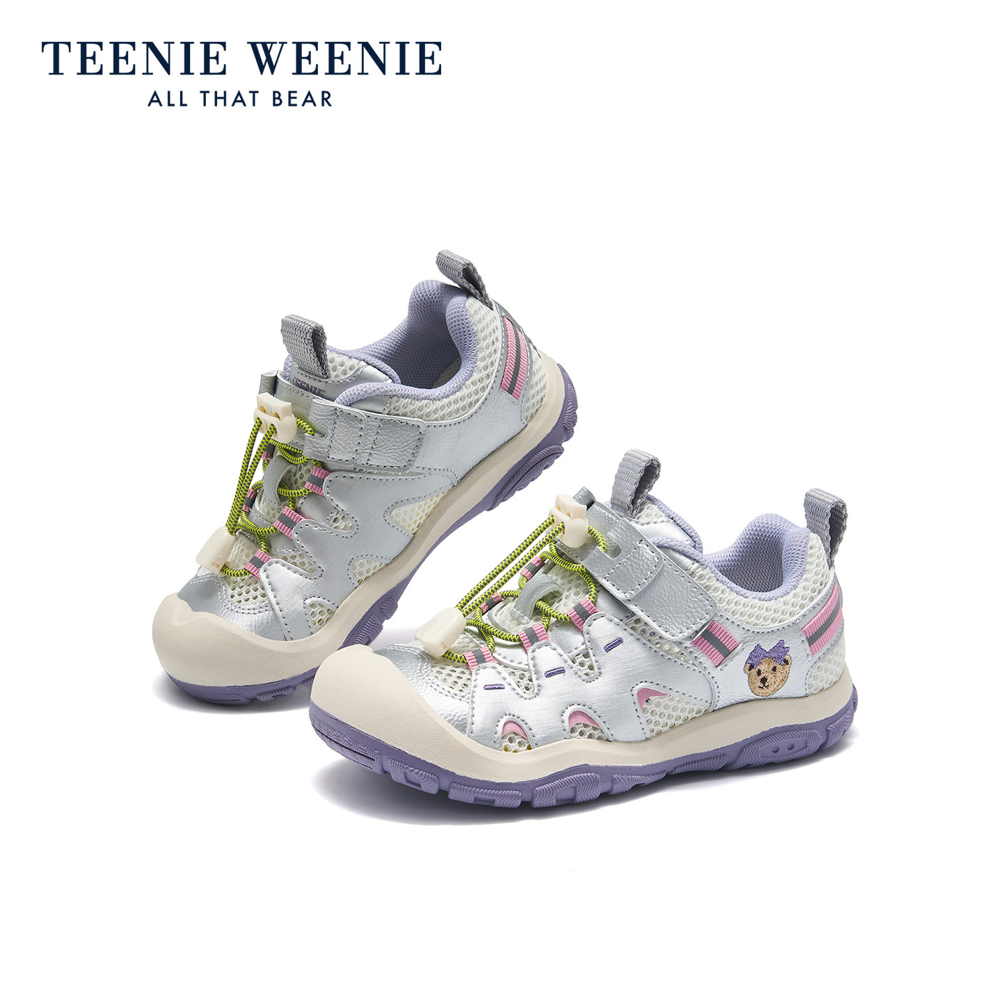 TeenieWeenie小熊宝宝防滑学步机能透气网鞋