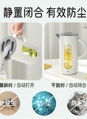 UKA冷水杯冷水壶家用耐高温玻璃防烫大容量夏季凉水壶简约摔便携