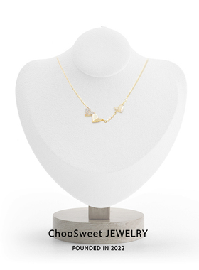 「心心相印」ChooSweet 玫瑰金项链女轻奢配饰闺蜜日常百搭颈链