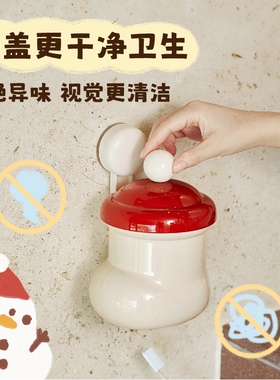 可爱小靴子垃圾桶带盖壁挂吸盘垃圾桶圣诞节家用桌面专用大收纳桶