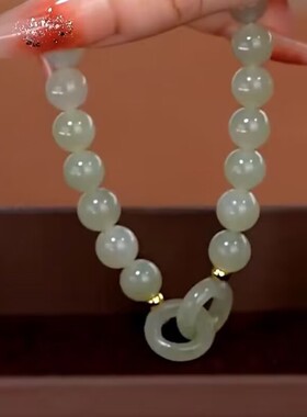 玻璃材质环环相扣手链