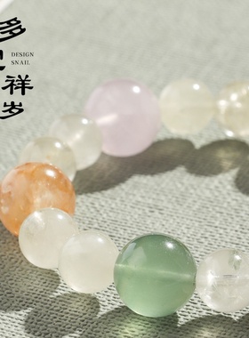 天然水晶粉晶手链女款