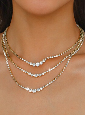 多层网红项饰女夸张轻奢时尚项链