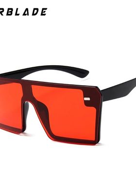 2022 New Flat Top Oversize Square Sunglasses Women Fashion R