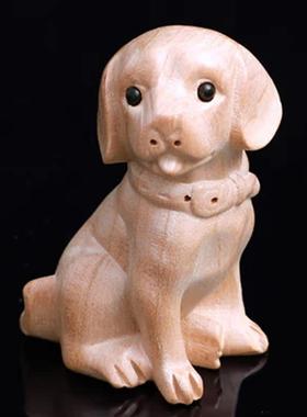 桃木生肖狗吊坠木质小狗项链属狗钥匙扣挂件男女平安护身福财好运