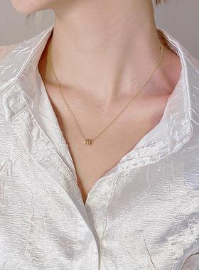 小蛮腰项链,2025新款,金吊坠,锁骨链,钛钢材质