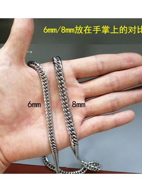 霸气钛钢项链盘龙链加长毛衣链女士多层不锈钢古巴链无扣颈链男