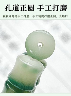 天然绿飘花竹节菩提根手串