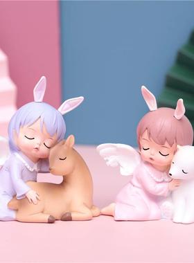 ins风汽车装饰摆件生日蛋糕摆设汽车内饰树脂工艺品房间新奇特