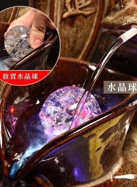 水晶球配件假山气泡球冰裂球玻璃球喷泉流水盆景摆件易王之