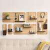 Jiayidong hole board Nordic solid wood wall partition kitchen wall storage decorative laminate wall shelf