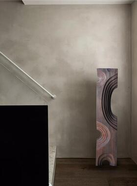 酒店样板间玄关木雕落地摆件实木工艺品售楼部楼梯口装饰艺术雕塑