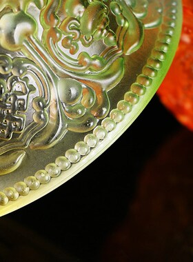 八吉祥供水杯七彩琉璃供水碗净水杯圣水杯