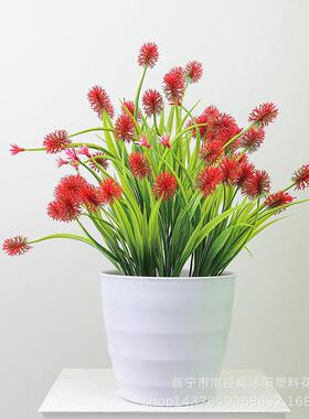 新款仿真花塑料假花套装蝴蝶兰摆设餐桌家居插花装饰干花摆件