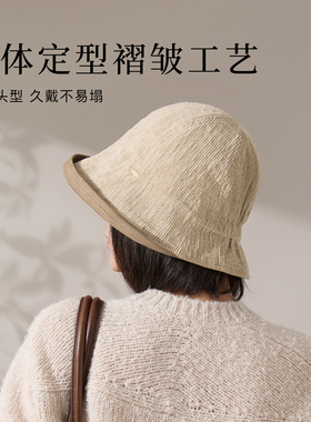 太一韩系秋冬显脸小遮阳渔夫帽
