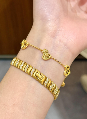 金包银碎碎冰福禄葫芦手链