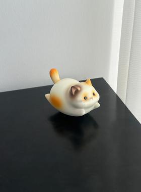 桌面摆件可爱小猫办公室工位解压客厅装饰品入户玄关装饰2025新款