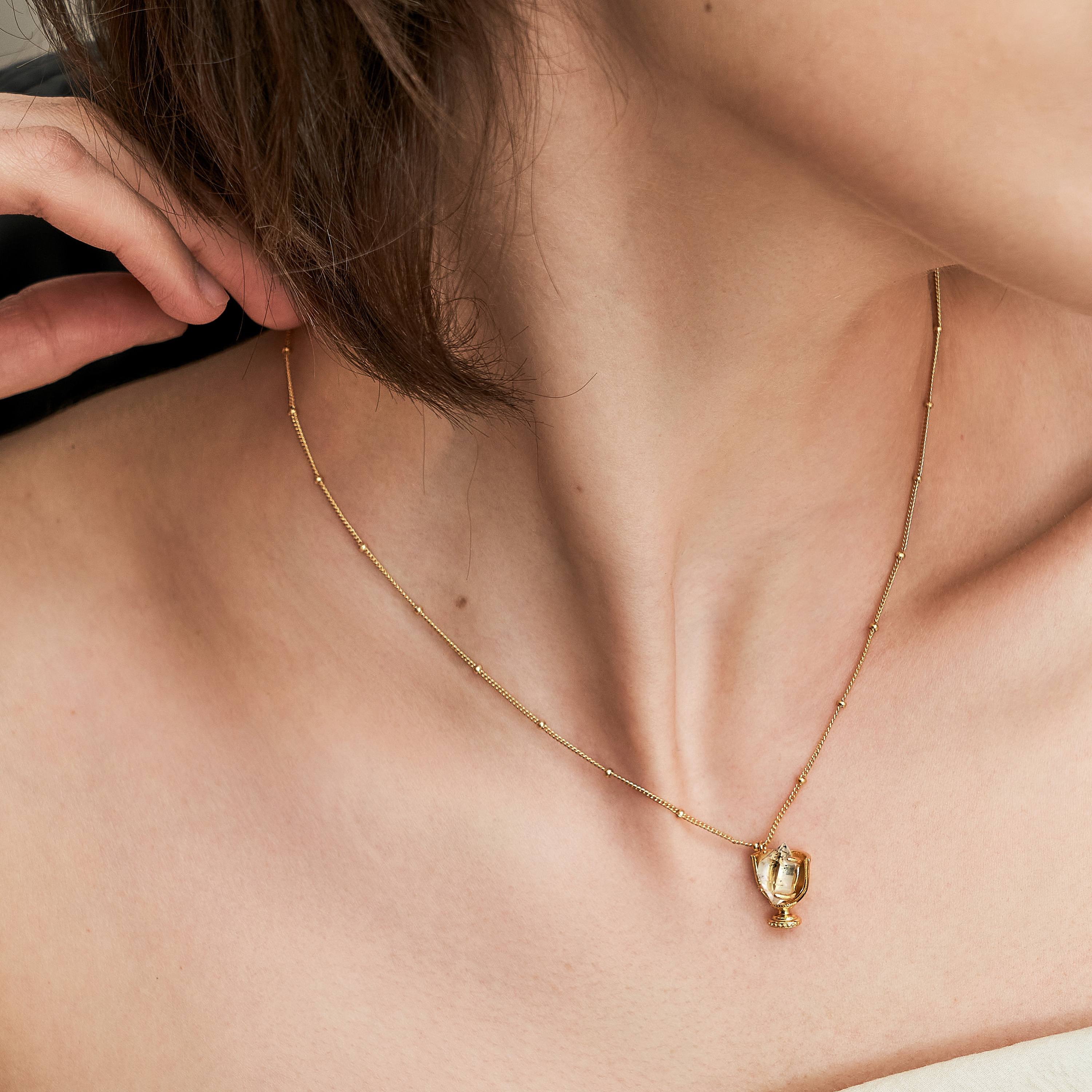 Rainy and Cloudy庄园系列|闪灵钻项链 亮金圣杯项链 紫水晶项链