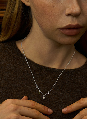 白日梦｜泡泡亮银锁骨链