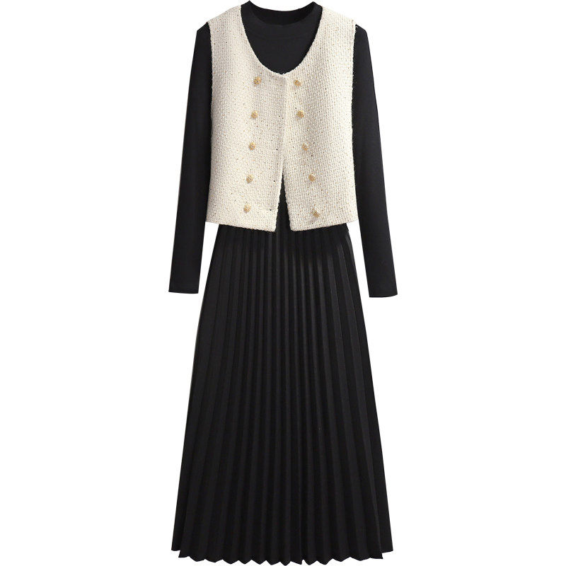 名媛小香风套装春季连衣裙女装2025新款爆款高级感秋冬两件套裙子,淘宝优惠券,粉丝福利购,淘宝优惠卷