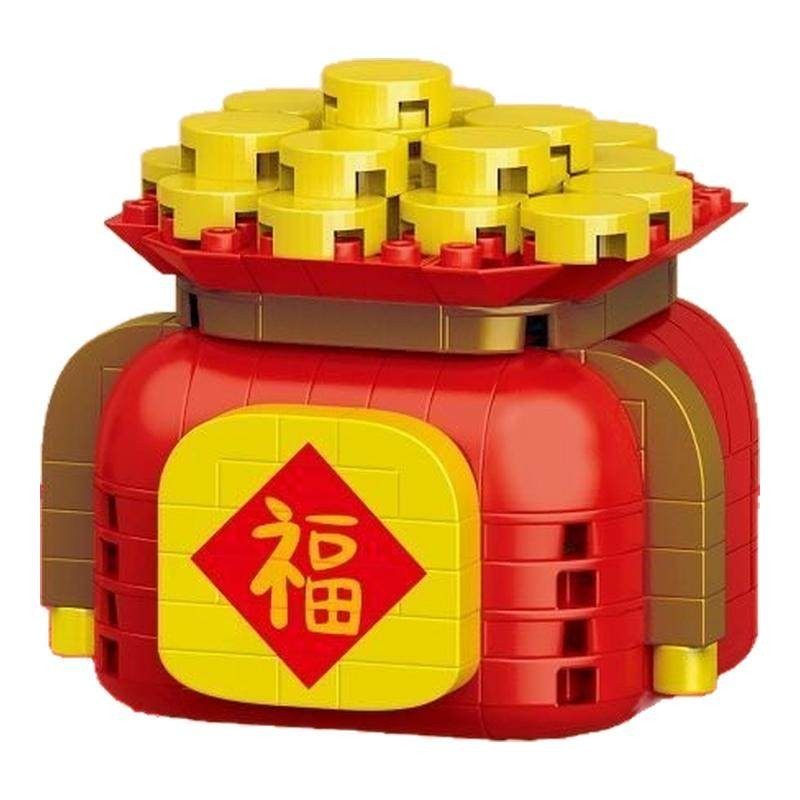 新年积木中国风国潮发财摇钱树桔子树男女孩儿童拼图2026春节礼物,淘宝优惠券,粉丝福利购,淘宝优惠卷