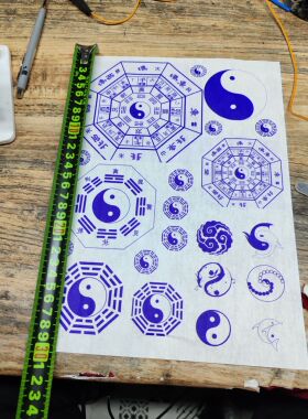葫芦转印稿烙画墨刻针刺起稿用